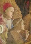 Marchese Ludovico Gonzago III of Mantua with his family and courtiers, (detail of the Gonzago children), c.1465-74 (fresco) (detail of 78461)