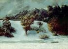 Winter Landscape With The Dents Du Midi, 1876 (oil on canvas)