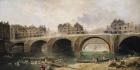 Demolition of the Houses on the Notre-Dame Bridge, c.1786 (oil on canvas)