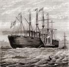 SS Great Eastern, iron sailing steam ship designed by Isambard Kingdom Brunel, from Les Merveilles de la Science, published c.1870 (engraving)