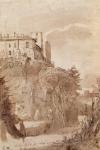 A road outside the walls of Rome, c.1627-30 (pen & ink wash on paper)