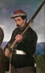 Non Commissoned Officer holding his Rifle (oil on canvas)