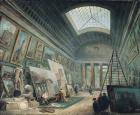 A Museum Gallery with Ancient Roman Art, before 1800 (oil on canvas)