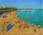School outing,New Quay,Wales,2013,(oil on canvas)