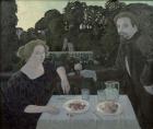 Marthe (1871-1919) and Maurice Denis (1870-1943) at Dusk, or The Dessert in the Garden, 1897 (oil on canvas)