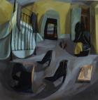 Bedroom with Boots, 1997, (oil on canvas)