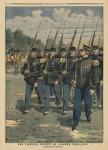 Elite troops of French army, the colonial infantry, illustration from 'Le Petit Journal', supplement illustre, 6th October 1907 (colour litho)