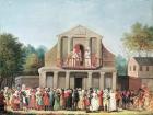 Theatrical Performance at the Saint-Laurent Fair, 1786 (w/c on paper)
