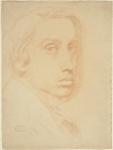 Self-Portrait, c.1855 (red chalk on laid paper)