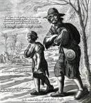 Beggars, illustration from Jacques Lagniet's 'Recueil des plus Illustres Proverbes' 1657-63 (engraving)