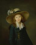 Portrait of Ekaterina Stroganov as a Child, 1780-89 (oil on canvas)