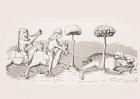 Hunting for wild boar with dogs, reproduction of a miniature in the 14th century manuscript 'Livre de Roy du Modus', by Henri de Ferrieres, from 'Le Moyen Age et La Renaissance' by Paul Lacroix (1806-84) published 1847 (litho)
