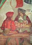 Interior of an Inn, detail of backgammon players (fresco)