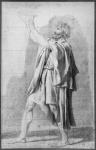 Father of the Horatii, study for 'The Oath of the Horatii', c.1785 (pencil on paper)