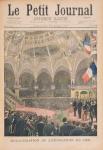 Inauguration of the Universal Exhibition of 1900, Paris, illustration from 'Le Petit Journal', 29th April 1900 (colour litho)