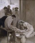 Jesus Washing the Feet of his Disciples, 1898 (oil and grisaille on paper)