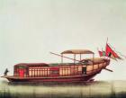A Chinese sampan, Qianlong Period (1736-96) (gouache on paper)