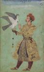 Prince With a Falcon, c.1600-5 (opaque watercolour, gold, and ink on paper)