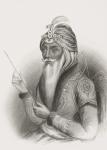 Maharaja Ranjit Singh, from 'Gallery of Historical Portraits', published c.1880 (litho)