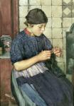 Girl Knitting