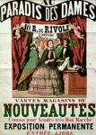 Poster advertising 'Au Paradis des Dames', Parisian shop, 1856 (colour litho)
