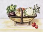 Still life with a trug of vegetables, 1996 (w/c)