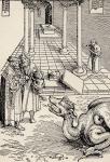 Building the Temple, after a woodcut from the September Bible by Martin Luther, from 'The Freemason', by Eugen Lennhoff, published 1932 (litho)