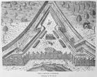 Fort Caroline Completed, from 'The Narrative and Critical History of America', edited by Justin Winsor, London, 1886 (engraving)