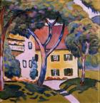 House in a Landscape (oil on canvas)