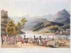 Fording of the River Mondego, engraved by C. Turner, 21st September 1810 (colour litho)