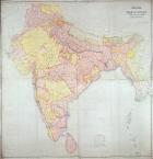 Map of India, 1865 (colour litho)