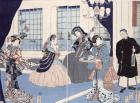 The salon of a house of foreign merchants at Yokohama, 1861 (colour woodblock print)