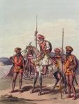 A Muhunt and Gosaeens, from 'A Mahratta Camp', 5th April 1813 (colour engraving)
