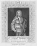 Portrait of Henry St. John Viscount Bolingbroke (engraving) (b/w photo)