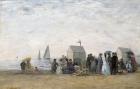 The Beach at Trouville, 1867 (oil on canvas)