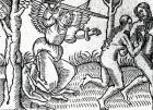 The Expulsion from the Garden of Eden, illustration from Cranmer's Bible, 1540 (woodcut)