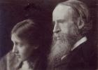 Virginia Woolf and her father Sir Leslie Stephen, c.1903 (b/w photo)