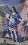 Portrait of Louis XIV (1638) King of France (gouache on paper)