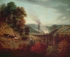 Morning view of Coalbrookdale, 1777 (oil on canvas)