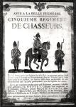 Recruitment poster for the Fifth Regiment (engraving) (b/w photo)