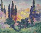 The Cypresses at Cagnes, 1908 (oil on canvas)