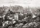 View of Edinburgh, Scotland from the Calton Hill in the 19th century. From Cities of the World, published c.1893.