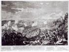 Battle of Lobositz, 1st October 1756 (engraving) (b/w photo)