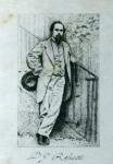 Dante Gabriel Rossetti (1828-82) (b/w photo)