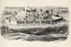A fortified medieval town, from 'The National Encyclopaedia', published by William Mackenzie, London, late 19th century (litho)
