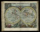 A map of the world from Atlas maritimus by John Seller, 1682 (hand coloured engraving)