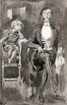 Illustration by Harry Furniss for the Charles Dickens novel Dombey and Son, from The Testimonial Edition, published 1910.