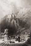 Thurnberg Castle, aka Burg Maus, Germany, built 1356. Engraved by J.T. Willmore from a 19th century print by D. Roberts.