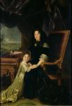 Francoise d'Aubigne (1635-1719) Marquise of Maintenon and her Niece, Francoise d'Aubigne, the Future Duchess of Noailles, c.1686 (oil on canvas)