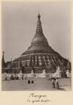 The Shwedagon Pagoda at Rangoon, Burma, c.1860 (albumen print) (b/w photo)